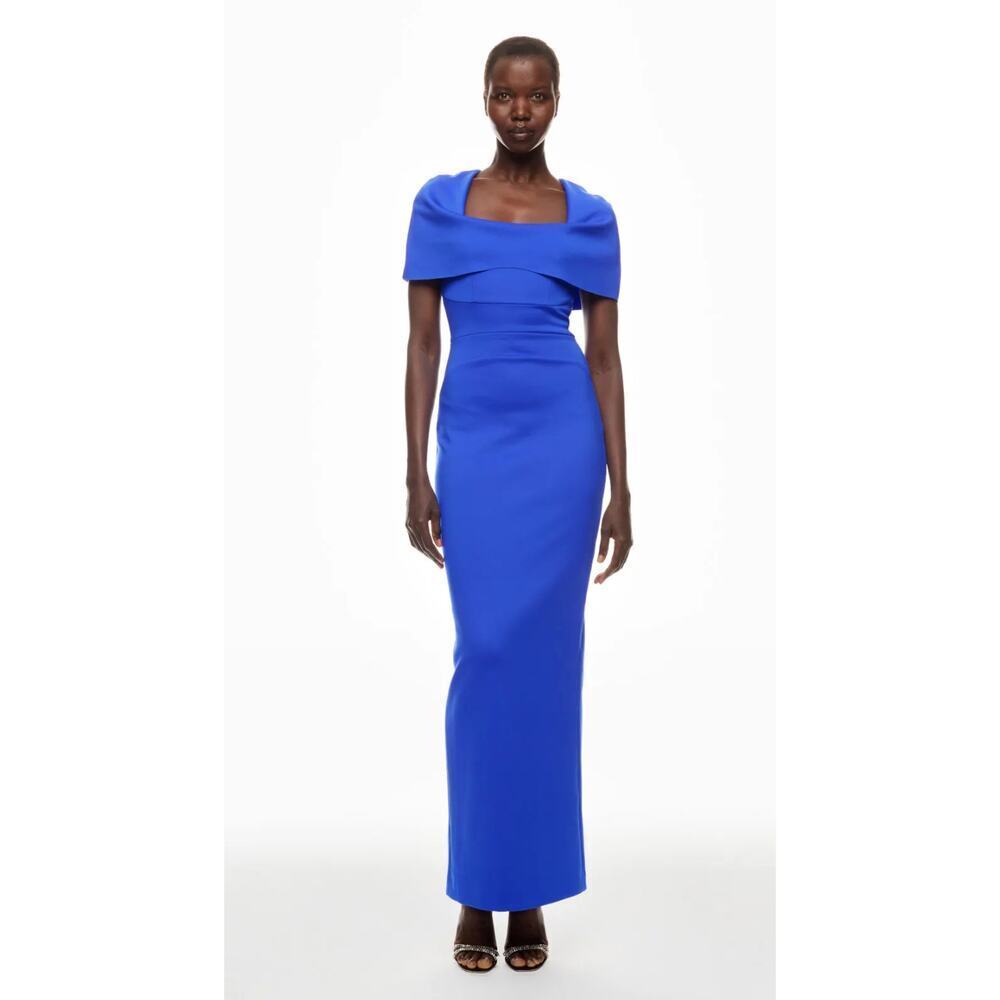 Black Halo Bernice Gown in Blue Size 2